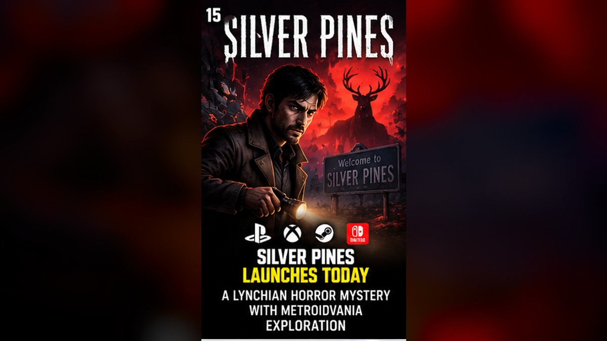 Silver Pines Launches With a Lynchian Horror Mystery and Metroidvania Exploration — original editorial gaming news illustration