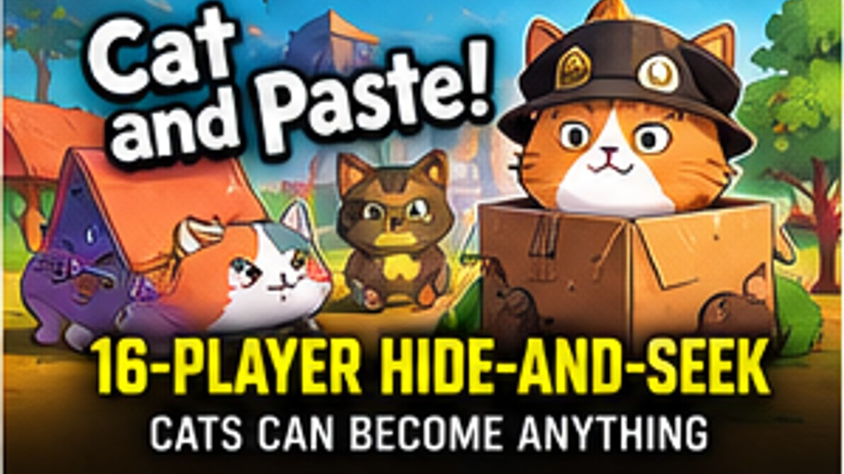 Cat and Paste Announced as a 16-Player Hide-and-Seek Game Where Cats Can Become Absolutely Anything — original editorial gaming news illustration