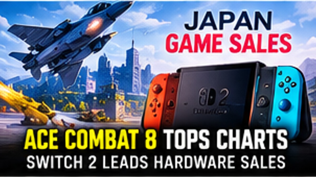 Japan's Latest Game Sales Charts Put Ace Combat 8 on Top While Switch 2 Leads Hardware — original editorial gaming news illustration