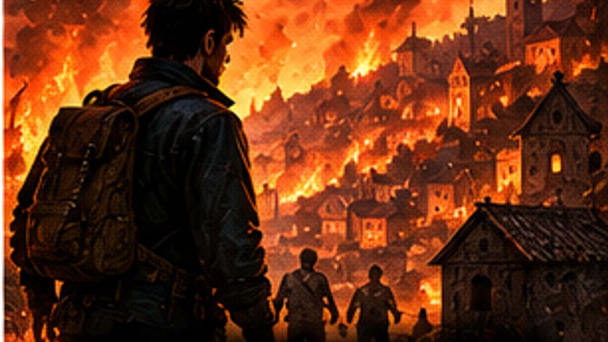 Encryption Announced as Psychological Horror Adventure Set During Catastrophic Italian Wildfires — original editorial gaming news illustration