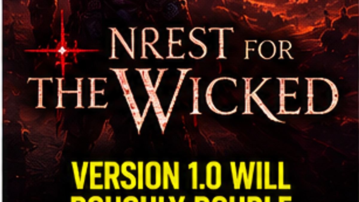 No Rest for the Wicked Says Version 1.0 Will Roughly Double the Game's Size Before March 2027 Launch — original editorial gaming news illustration