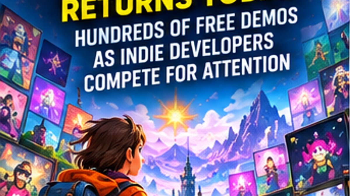 Steam Next Fest Returns Today With Hundreds of Free Demos as Indie Developers Compete for Attention — original editorial gaming news illustration