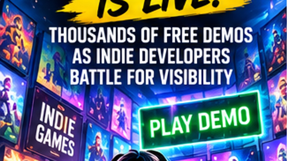 Steam Next Fest Opens With Thousands of Free Demos as Indie Developers Battle for Visibility — original editorial gaming news illustration