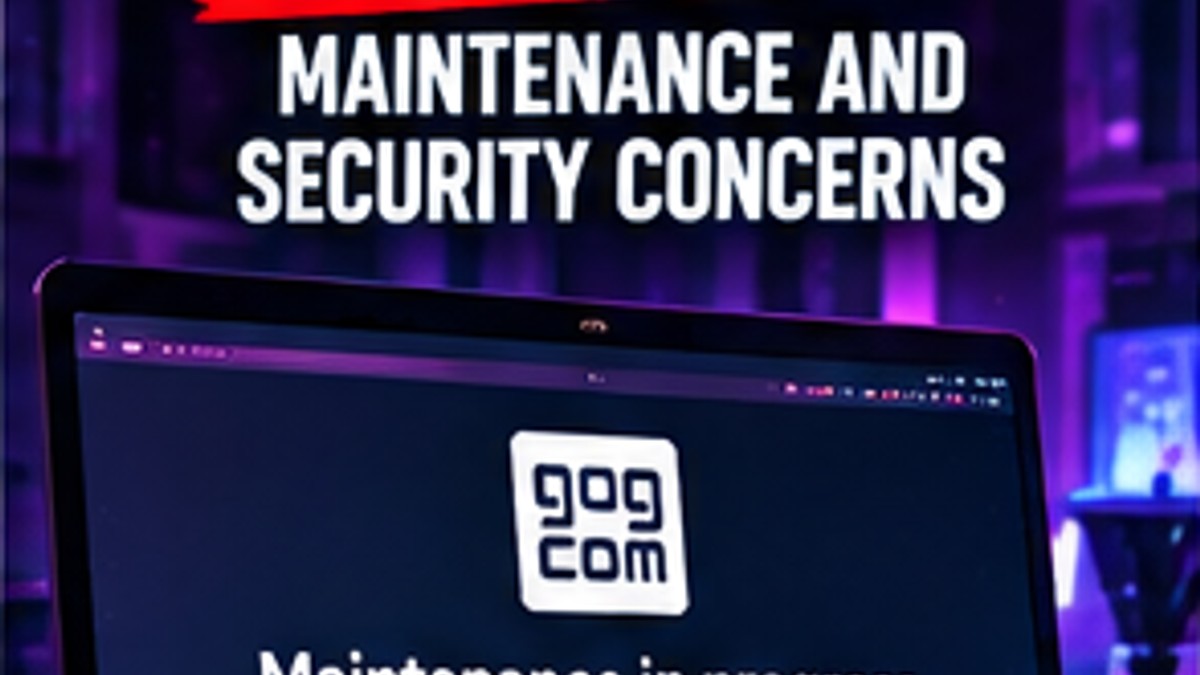 GOG Store and Galaxy Launcher Experience Maintenance Downtime Amid Web Security Concerns — original editorial gaming news illustration