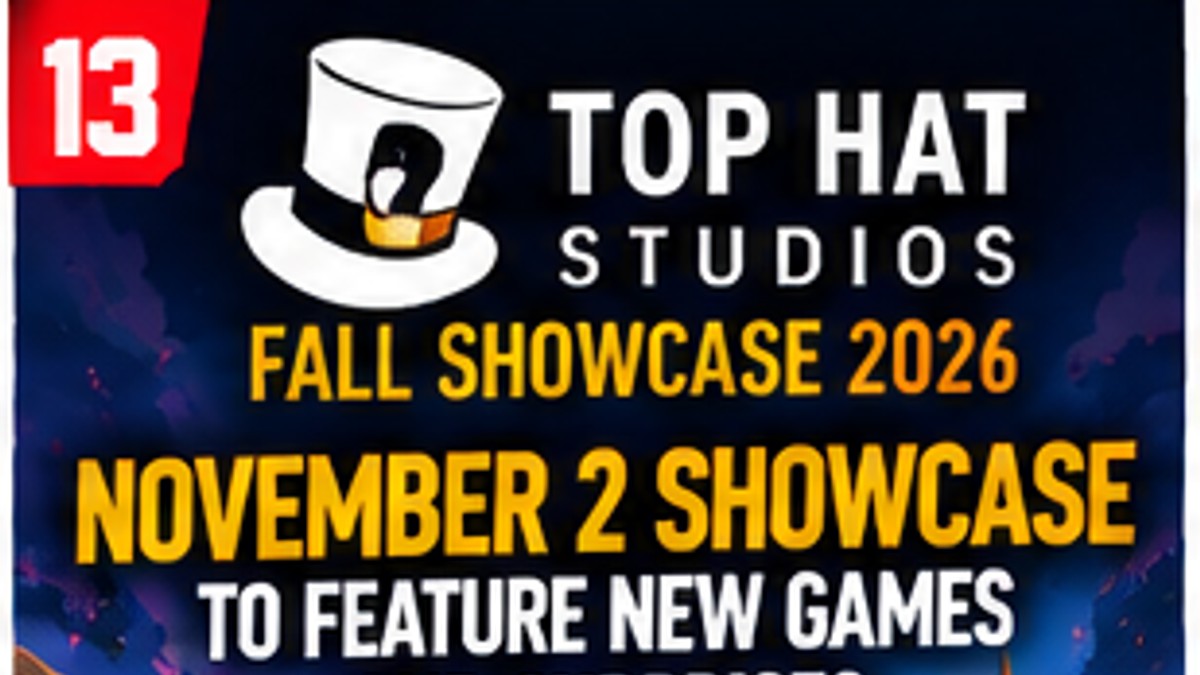 Top Hat Studios Announces November 2 Showcase Featuring New Games and Surprise Reveals — original editorial gaming news illustration