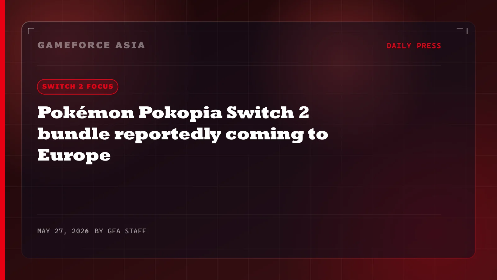 Pokémon Pokopia Switch 2 bundle reportedly coming to Europe