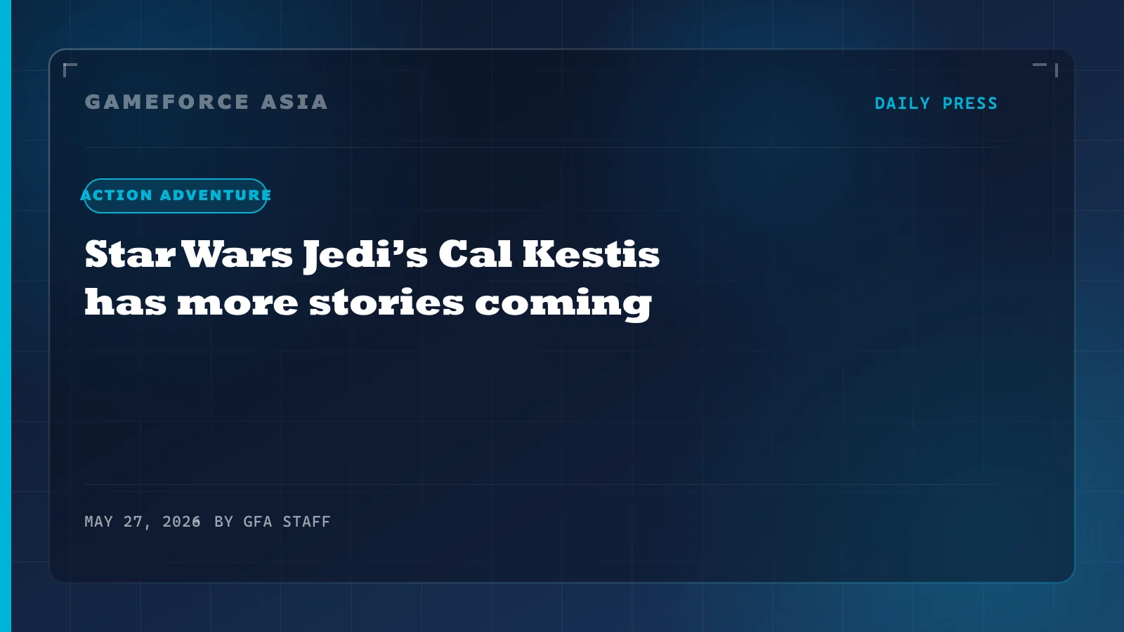 Star Wars Jedi’s Cal Kestis has more stories coming