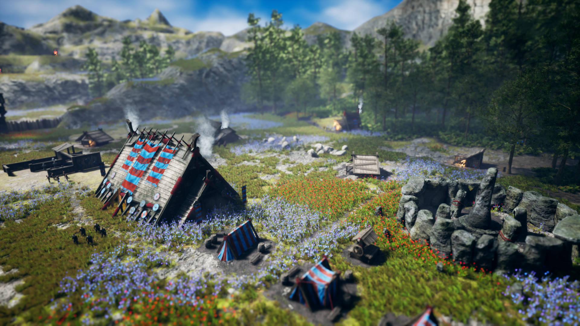 Viking warbands in combat